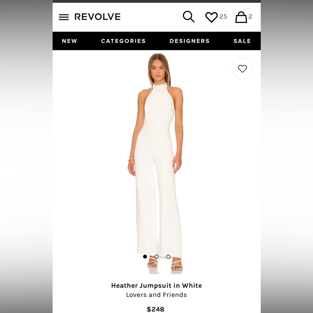 Lover and friends Heather jumpsuit in white